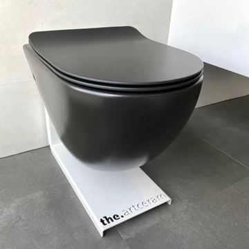ARTCERAM FILE 2.0 závesné WC s montážnym prvkom Easy Sadromodul, Rimless splachovanie, SoftClose sedátko, čierne tlačidlo PT3.ALDF-RSC.B.14 Obrázek - fotka