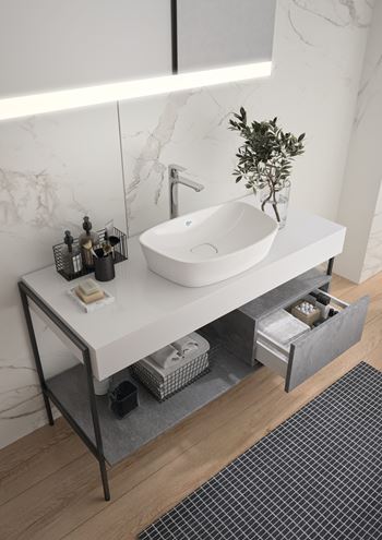 IDEAL STANDARD ADAPTO podporné nohy k rámu 465x720mm, tmavo šedá U8599FY Obrázek - fotka
