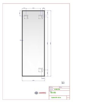 AMIRRO CRYSTAL zrkadlo 60x160 cm, reverzibilné 901-281 Technický nákres