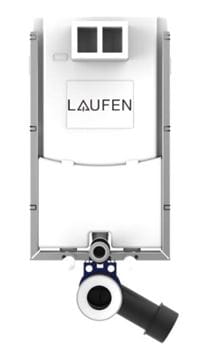 LAUFEN FIORA závesné WC s montážnym prvkom Laufen Ineo TW102, Rimless splachovanie, SoftClose sedátko, chrómové tlačidlo PT2.LAKF-RSC.CR.5 Obrázek - fotka