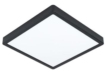 EGLO FÚEVA 5 stropné LED svietidlo, 3000 K, 2400 lm, 285x285 mm, čierna