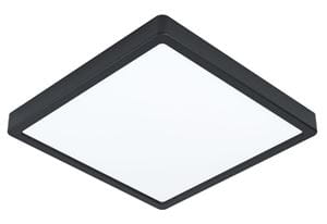 EGLO FÚEVA 5 stropné LED svietidlo, 3000 K, 2400 lm, 285x285 mm, čierna