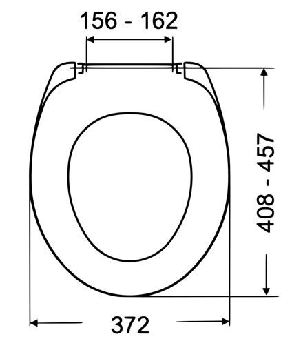 CONCEPT 100 WC sedadlo CONCEPT 100 N Technický nákres