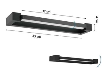 EGLO GEMILIANA nástenné LED svietidlo, 4000 K, 1000 lm, 450 mm 900615 Technický nákres