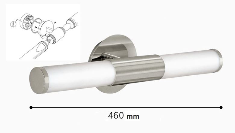 EGLO PALMERA nástenné svietidlo E14, 2x40 W, 460 mm 87222 Technický nákres