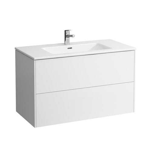 LAUFEN PRO S skrinka s umývadlom 100x50x61 cm, 2 zásuvky, Push-open, s organizérom, lesklá biela H8649622611041 Obrázek - Hlavní obrázek
