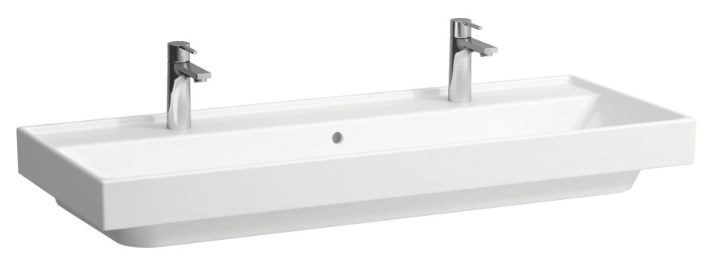 LAUFEN FIORA umývadlo 120 cm, s 2 otvormi pre batérie a prepadom H814921000107L Obrázek - Hlavní obrázek