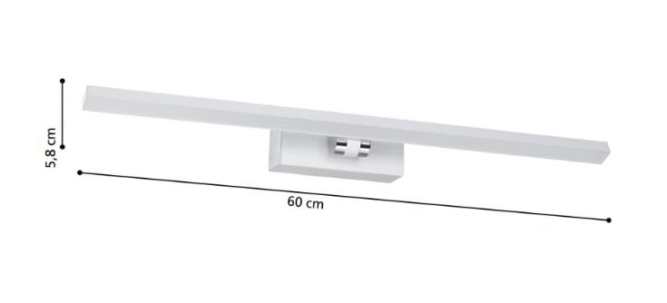 EGLO VERDELLO nástenné LED svietidlo, 3000 K/6500 K, 750 lm, 600 mm, chróm 900476 Technický nákres