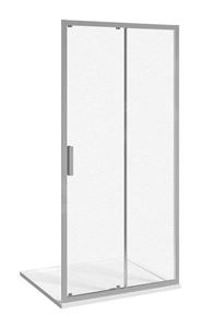 JIKA NION sprchové dvere 140x195 cm, posuvné, strieborná/sklo dymové Artic