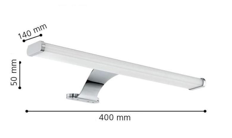 EGLO VINCHIO LED svietidlo na zrkadlo, 3000 K, 1050 lm, 400 mm, chróm 98501 Technický nákres