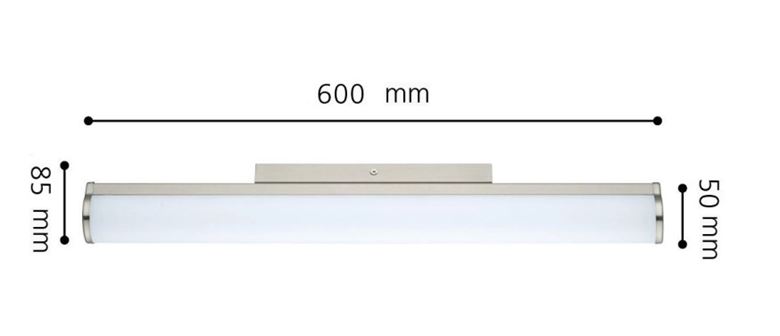EGLO CALNOVA nástenné LED svietidlo, 4000 K, 1550 lm, 600 mm, matný nikel 94716 Technický nákres