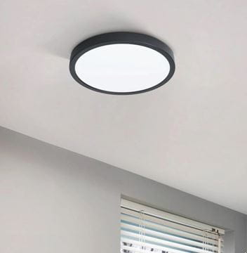 EGLO FÚEVA stropné LED svietidlo, 3000 K, 2400 lm, 285 mm, čierna 99267 Obrázek - fotka