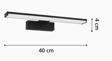 EGLO PANDELLA 1 nástenné LED svietidlo, 4000 K, 900 lm, 400 mm, čierna 98907 Technický nákres