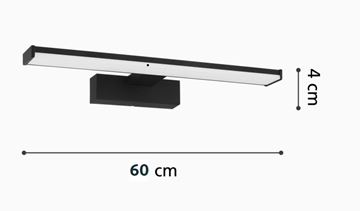 EGLO PANDELLA 1 nástenné LED svietidlo, 4000 K, 1350 lm, 600 mm, čierna 98908 Technický nákres