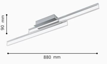 EGLO PALMITAL stropné LED svietidlo, 3000 K, 2700 lm, 2 x 11 W, 880 mm, chróm 97965 Technický nákres