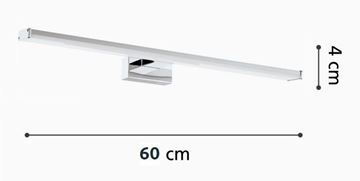 EGLO PANDELLA 1 nástenné LED svietidlo, 4000 K, 1350 lm, 600 mm, chróm 96065 Technický nákres