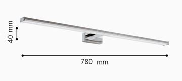 EGLO PANDELLA nástenné LED svietidlo, 4000 K, 1700 lm, 780 mm, chróm 96066 Technický nákres