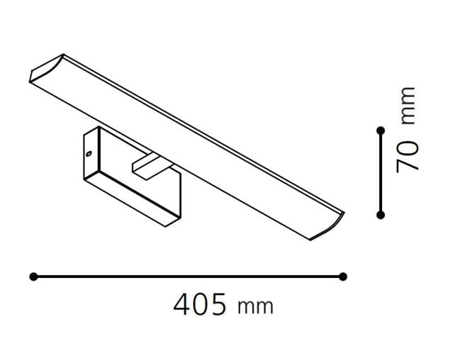 EGLO TABIANO nástenné LED svietidlo, 4000 K, 600 lm, 405 mm, chróm 94612 Technický nákres