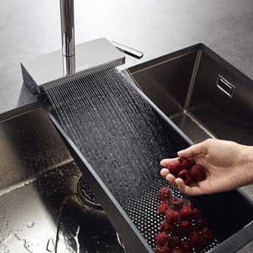 HANSGROHE AQUNO SELECT M81 drezová batéria, s vyťahovacou koncovkou a plochou sprškou, chróm 73836000 Obrázek - fotka