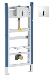 GEBERIT DUOFIX BASIC montážny rám pre pisoár 112-130 cm, so splachovačom, biele tlačidlo