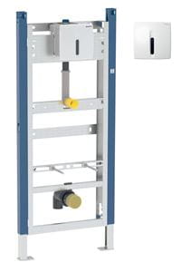 GEBERIT DUOFIX BASIC montážny rám pre pisoár 112-130 cm, so splachovačom, biele tlačidlo