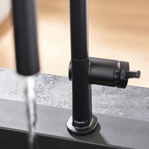 HANSGROHE TALIS M54 drezová batéria, s vyťahovacou sprškou, matná čierna 72800670 Obrázek - fotka