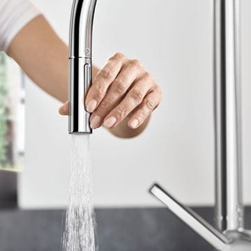 HANSGROHE TALIS M54 drezová batéria, s vyťahovacou sprškou, chróm 72800000 Obrázek - fotka