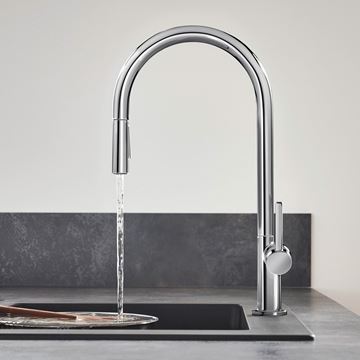 HANSGROHE TALIS M54 drezová batéria, s vyťahovacou sprškou, chróm 72800000 Obrázek - fotka