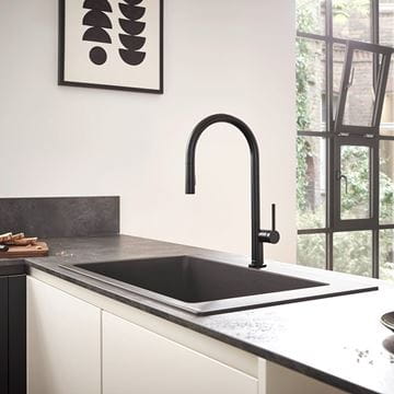 HANSGROHE TALIS M54 drezová batéria, s vyťahovacou koncovkou, sBox, matná čierna 72801670 Obrázek - fotka