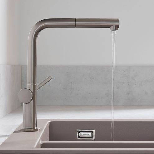 HANSGROHE TALIS M54 drezová batéria, s vyťahovacou koncovkou, nerez 72808800 Obrázek - fotka