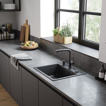 HANSGROHE TALIS M54 drezová batéria, s vyťahovacou koncovkou, EcoSmart, matná čierna 72845670 Obrázek - fotka