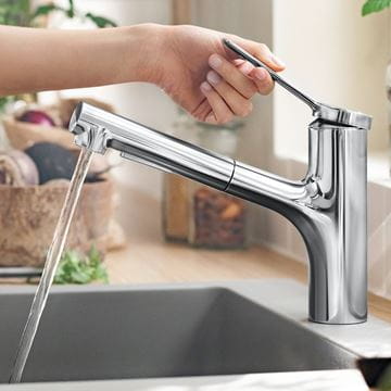 HANSGROHE ZESIS M33 drezová batéria, s vyťahovacou sprškou, chróm 74800000 Obrázek - fotka