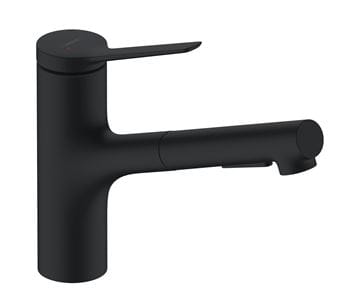 HANSGROHE ZESIS M33 drezová batéria, s vyťahovacou sprškou, matná čierna