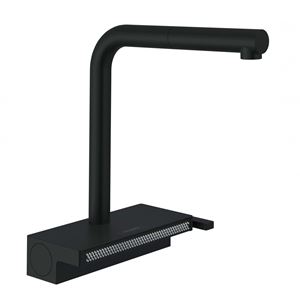 HANSGROHE AQUNO SELECT M81 drezová batéria, s vyťahovacou koncovkou a plochou spŕškou, sBox, EcoSmart, matná čierna