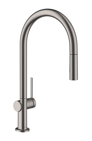 HANSGROHE TALIS M54 drezová batéria, s vyťahovacou sprškou, kartáčovaný čierny chróm 72800340 Obrázek - Hlavní obrázek