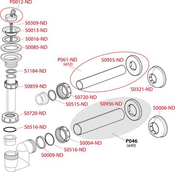 ALCA sifón k umývadlu DN40, s výpustom A412-DN40 Obrázek - fotka
