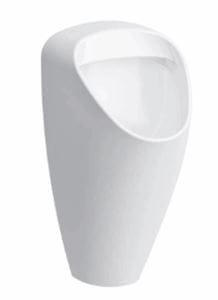 SANELA pisoár Caprino Plus s automatickým splachovačom, napájanie zo siete, zadný prívod vody, Rimless splachovanie, Bluetooth ovládanie