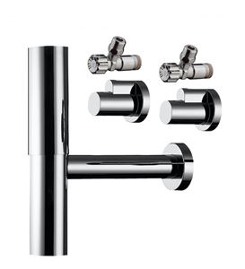 HANSGROHE FLOWESTAR dizajnová sada sifónu k umývadlu s rohovými ventilmi, DN32, s prevlečnou maticou 5/4, chróm