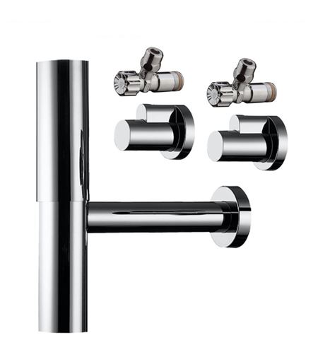 HANSGROHE FLOWESTAR dizajnová sada sifónu k umývadlu s rohovými ventilmi, DN32, s prevlečnou maticou 5/4, chróm 52120000 Obrázek - Hlavní obrázek