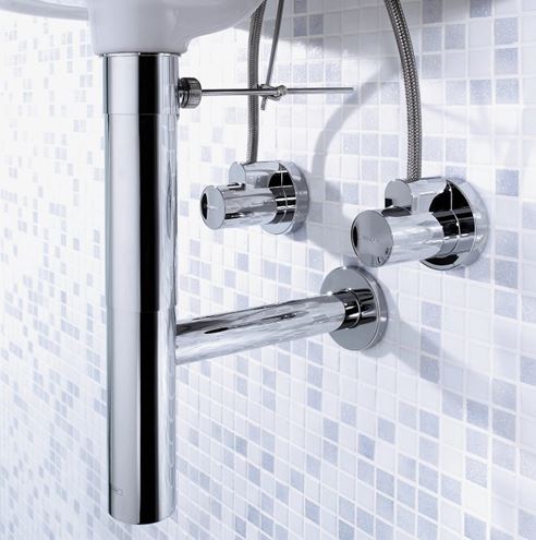 HANSGROHE FLOWESTAR dizajnová sada sifónu k umývadlu s rohovými ventilmi, DN32, s prevlečnou maticou 5/4, chróm 52120000 Obrázek - fotka