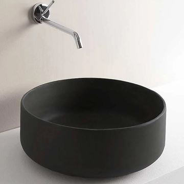 ARTCERAM COGNAC umývadlová misa 42 cm, bez prepadu, Saniglaze, matná čierna COL001 17,34 Obrázek - fotka