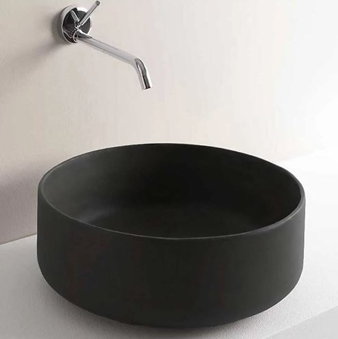 ARTCERAM COGNAC umývadlová misa 42 cm, bez prepadu, Saniglaze, matná čierna COL001 17,34 Obrázek - fotka