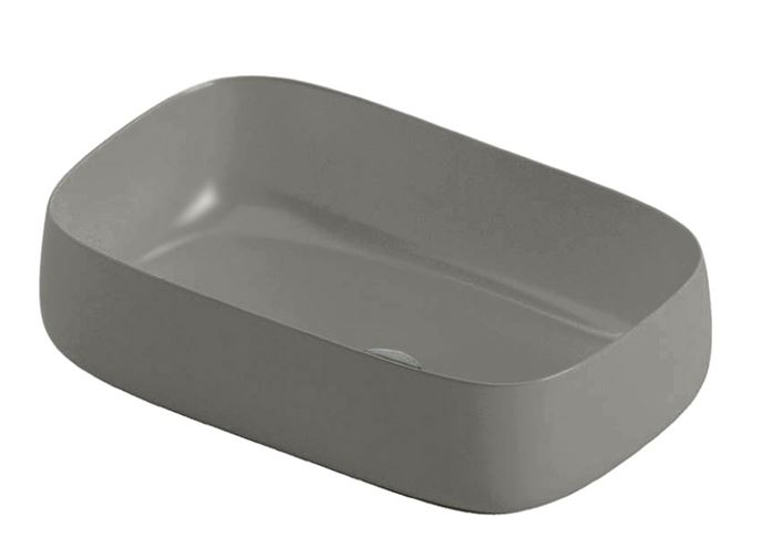 ARTCERAM COGNAC QUADRO umývadlo na dosku 55 cm, bez prepadu, Saniglaze, grey olive COL008 15,34 Obrázek - Hlavní obrázek