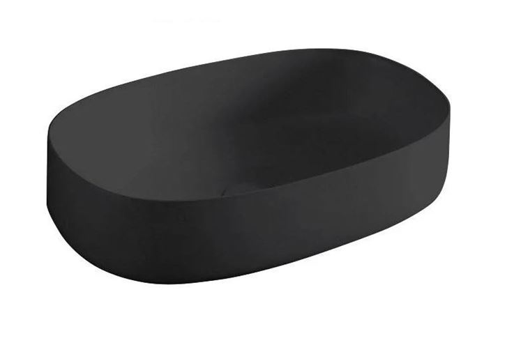 ARTCERAM COGNAC umývadlová misa 55 cm, bez prepadu, Saniglaze, matná čierna COL003 17,34 Obrázek - Hlavní obrázek