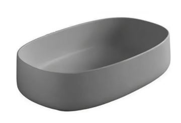 ARTCERAM COGNAC umývadlová misa 55 cm, bez prepadu, Saniglaze, grey olive