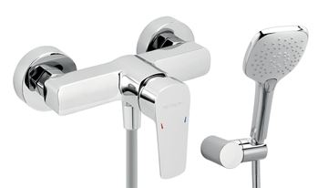 NOVASERVIS METALIA 58 sprchový set s batériou, ručná sprcha, hadica, držiak, Eco, chróm