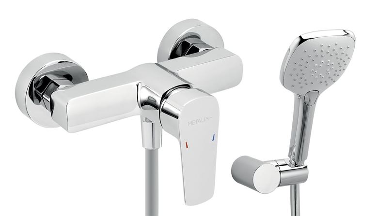 NOVASERVIS METALIA 58 sprchový set s batériou, ručná sprcha, hadica, držiak, Eco, chróm 58061,0 Obrázek - Hlavní obrázek