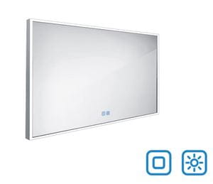NIMCO ZP 13000 zrkadlo 120x70 cm, reverzibilné, s osvetlením, s reguláciou stmievania a teploty svetla, s dvoma senzormi