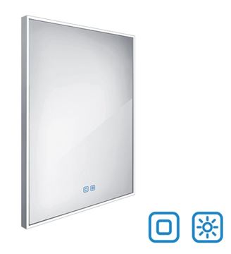 NIMCO ZP 13000 zrkadlo 60x80 cm, reverzibilné, s osvetlením, s reguláciou stmievania a teploty svetla, s dvoma senzormi