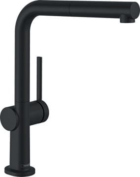 HANSGROHE TALIS M54 drezová batéria, s vyťahovacou koncovkou, EcoSmart, matná čierna